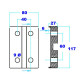 TACO DE GOMA RECTANGULAR 4 AGUJEROS SILENT