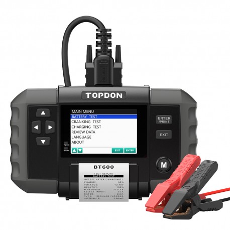 PROBADOR DE BATERIA BT600 CON IMPRESORA TOPDON