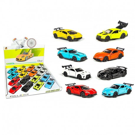 SET COCHE JUGUETE 1:64  3 PUERTAS ( 16 UNDS)